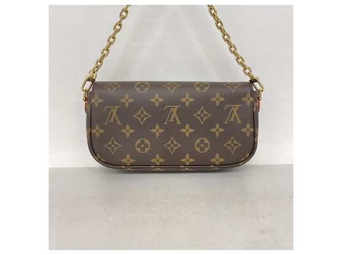 Borsa Louis Vuitton Monogram Wallet-on-Chain Ivy Marrone - vista 9