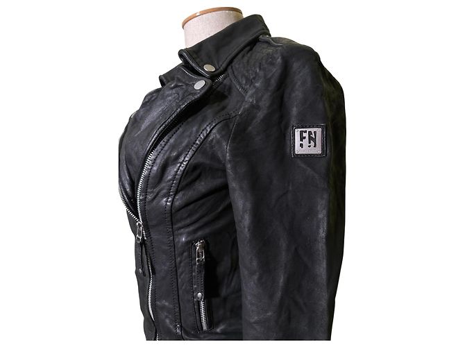 Autre Marque Freaky Nation Lederjacke Schwarz XS - Ansicht 3