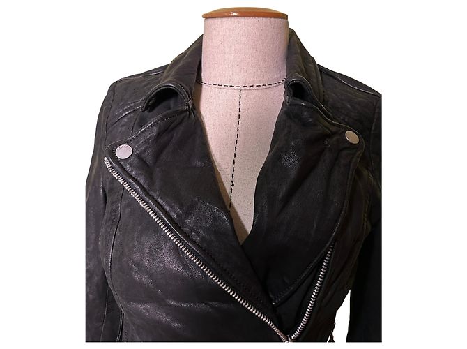 Autre Marque Freaky Nation Lederjacke Schwarz XS - Ansicht 4