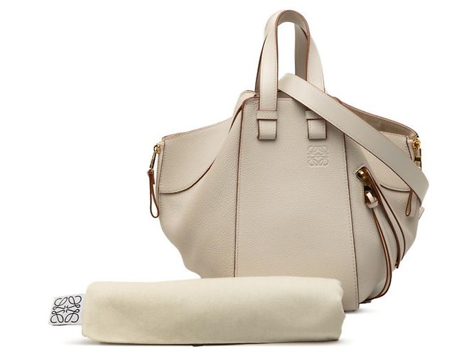 Borsa a mano Hammock Small Anagram Loewe Bianco - vista 7