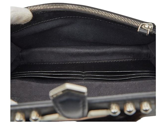 Borsa a catena con borchie Fendi Karlito Nero - vista 8