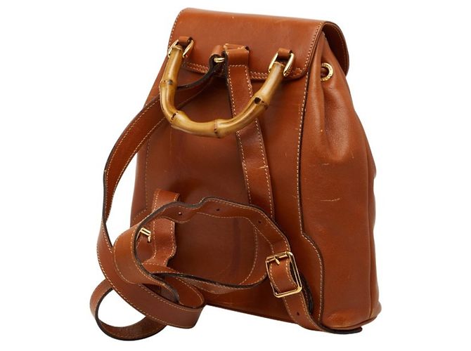 Sac à dos Gucci Bamboo Marron - vue 2