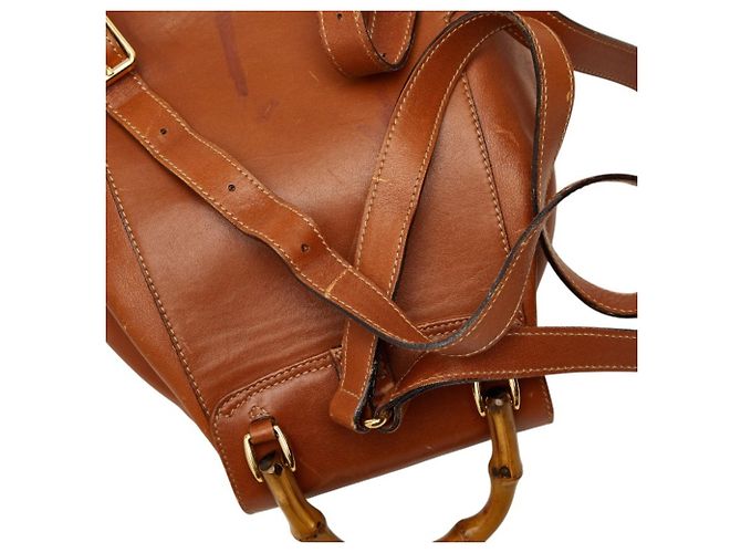 Sac à dos Gucci Bamboo Marron - vue 9