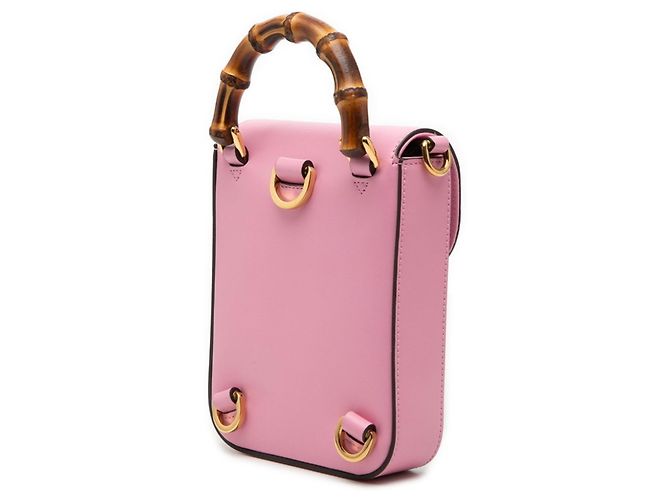 Zaino Mini Gucci Bamboo Rosa - vista 2