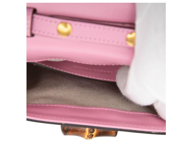 Zaino Mini Gucci Bamboo Rosa - vista 6