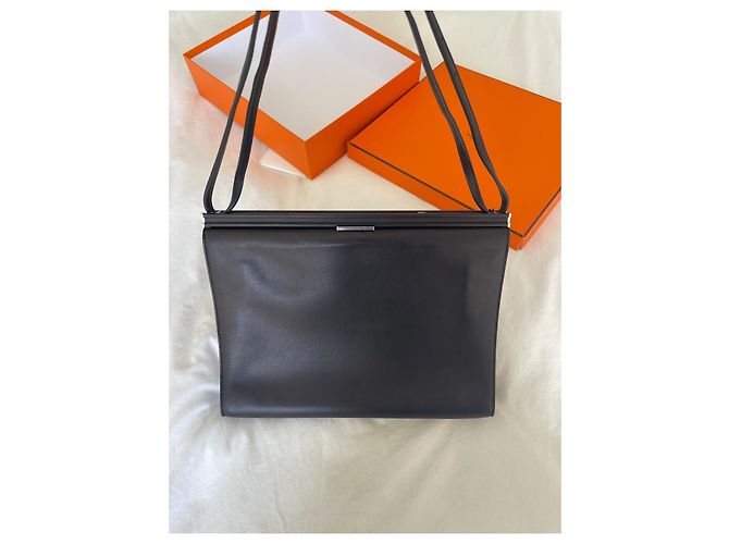 Borsa a mano Hermès Clic H 33 in pelle nera Nero - vista 2