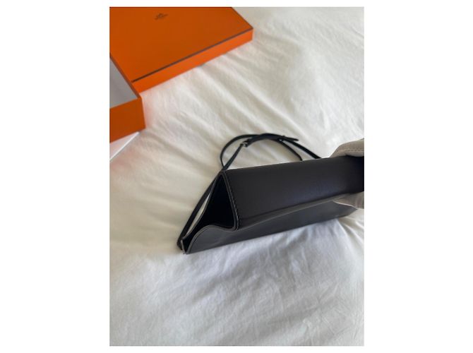 Borsa a mano Hermès Clic H 33 in pelle nera Nero - vista 5