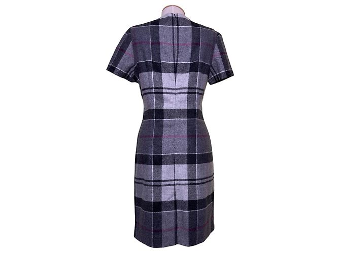Vestido Barbour de lana gris a cuadros - vista 3