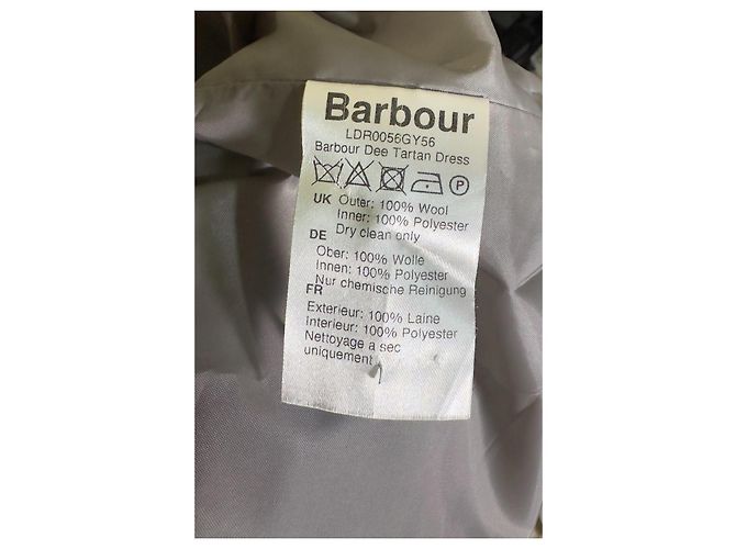 Vestido Barbour de lana gris a cuadros - vista 4