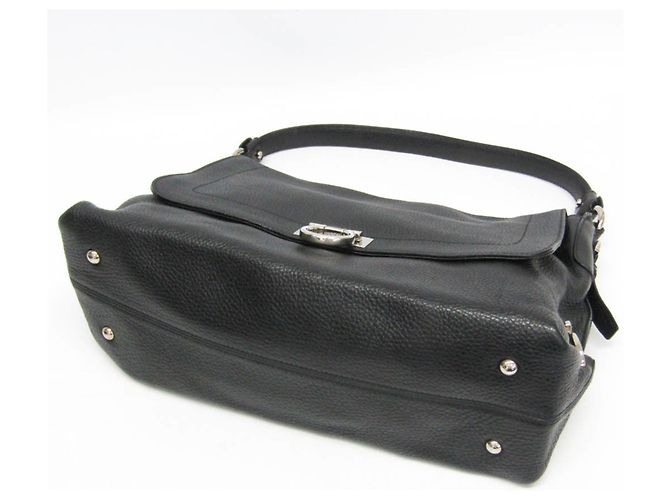 Borsa a Spalla Gancini Salvatore Ferragamo GG-21 D205 Nero - vista 4