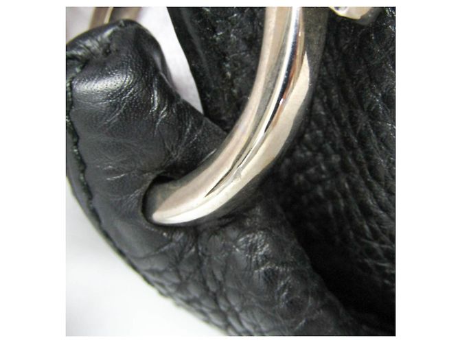 Borsa a Spalla Gancini Salvatore Ferragamo GG-21 D205 Nero - vista 5