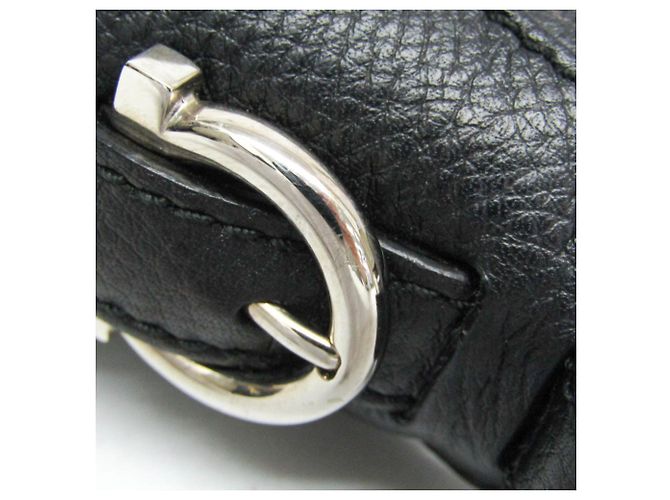 Borsa a Spalla Gancini Salvatore Ferragamo GG-21 D205 Nero - vista 7