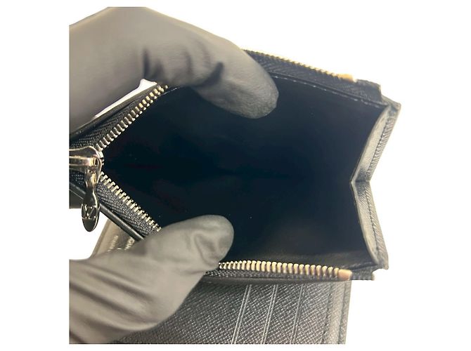 Twist Louis Vuitton schwarzes Epi-Leder Dreifach-Wallet - Ansicht 9