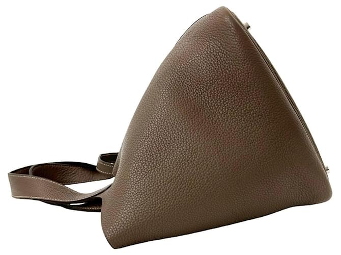 Borsa Hermès Picotin Lock MM Marrone Beige - vista 5