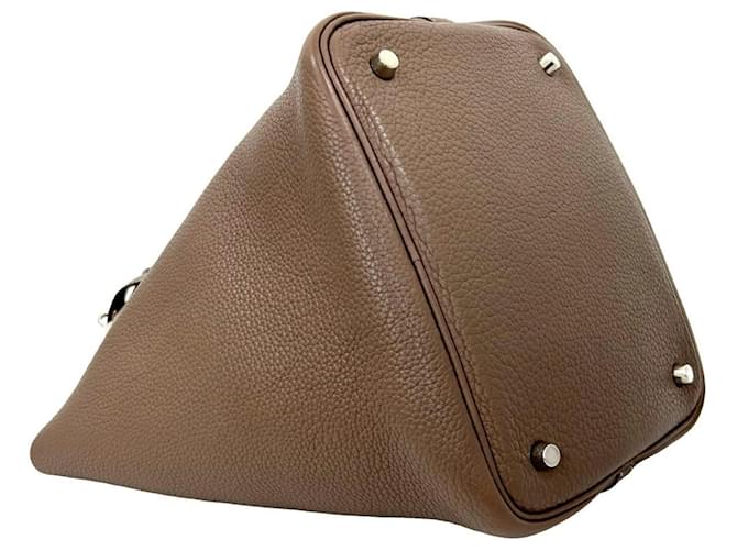 Borsa Hermès Picotin Lock MM Marrone Beige - vista 7