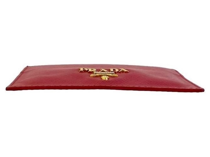 Tarjetero de cuero Saffiano rosa Prada - vista 6