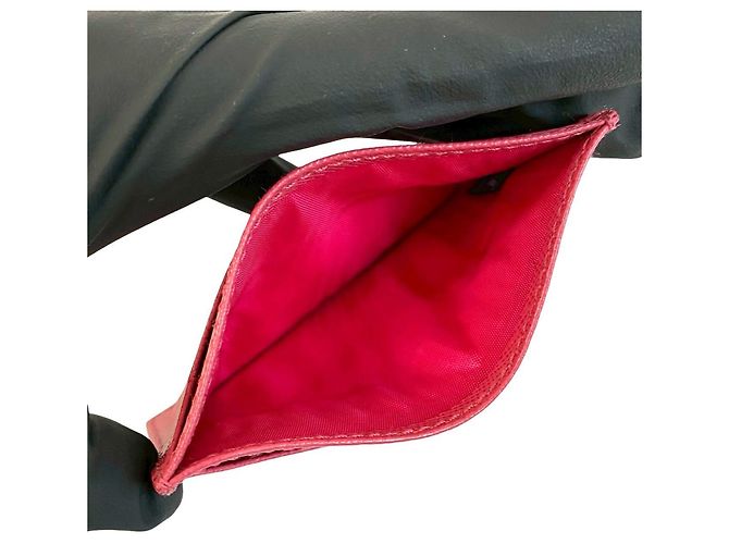 Tarjetero de cuero Saffiano rosa Prada - vista 7