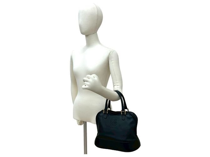 Loewe Vintage Anagram Nappa-Leder-Handtasche Schwarz - Ansicht 2