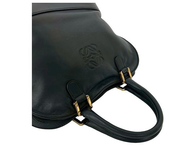 Loewe Vintage Anagram Nappa-Leder-Handtasche Schwarz - Ansicht 4