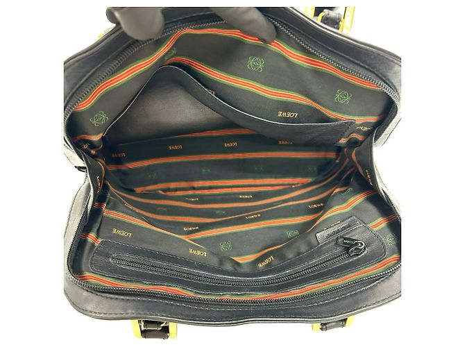 Loewe Vintage Anagram Nappa-Leder-Handtasche Schwarz - Ansicht 9