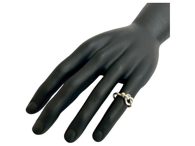 Hook & Eye Love Knot Ring von Tiffany & Co. Silber Golden - Ansicht 2