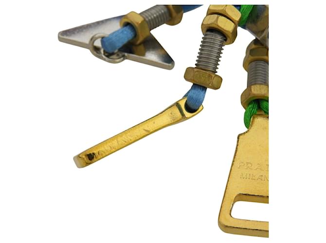 Portachiavi Popstring Robot di Prada Nero Blu Verde Arancione - vista 7