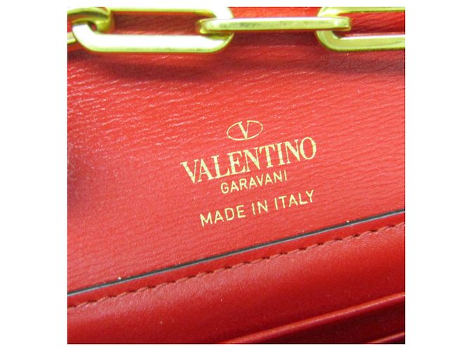 Mini borsa a spalla con catena a serpente Valentino Garavani Rosso - vista 12
