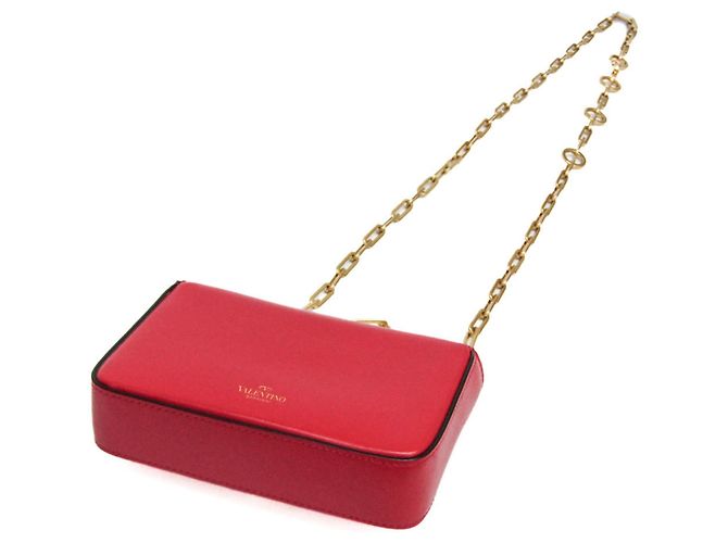 Mini borsa a spalla con catena a serpente Valentino Garavani Rosso - vista 2