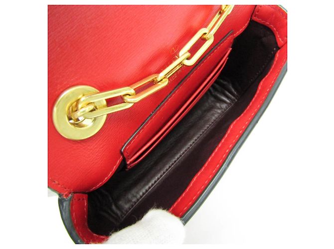 Mini borsa a spalla con catena a serpente Valentino Garavani Rosso - vista 3