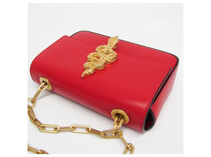 Mini borsa a spalla con catena a serpente Valentino Garavani Rosso - vista 5