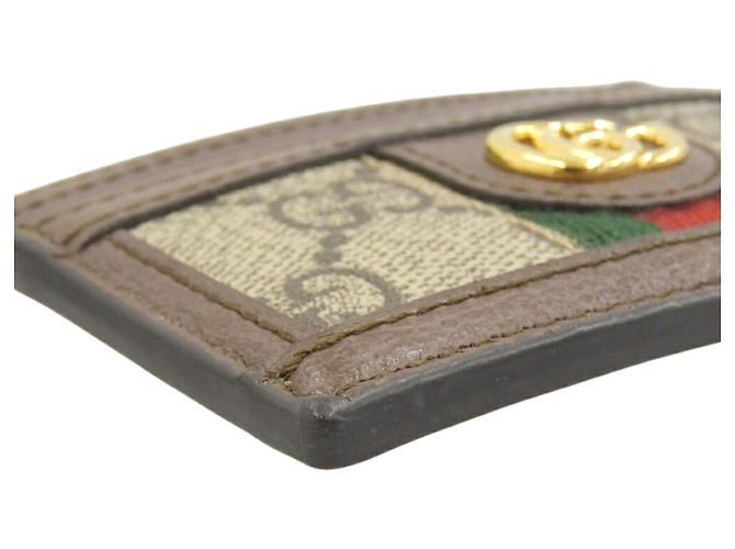 Gucci Ophidia Sherry Line Pass Case Brown Beige - view 4