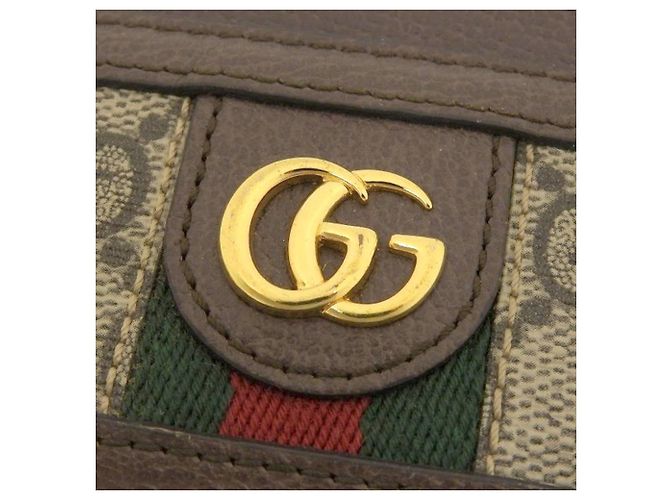 Gucci Ophidia Sherry Line Pass Case Brown Beige - view 5