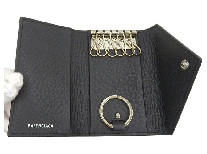 Leder-Schlüsselcase von Balenciaga Schwarz - Ansicht 3