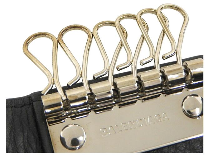 Leder-Schlüsselcase von Balenciaga Schwarz - Ansicht 7