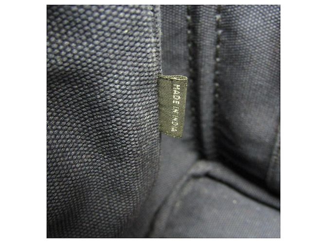 Tote Prada Canapa Damen Schultertasche aus Canvas Marineblau - Ansicht 13