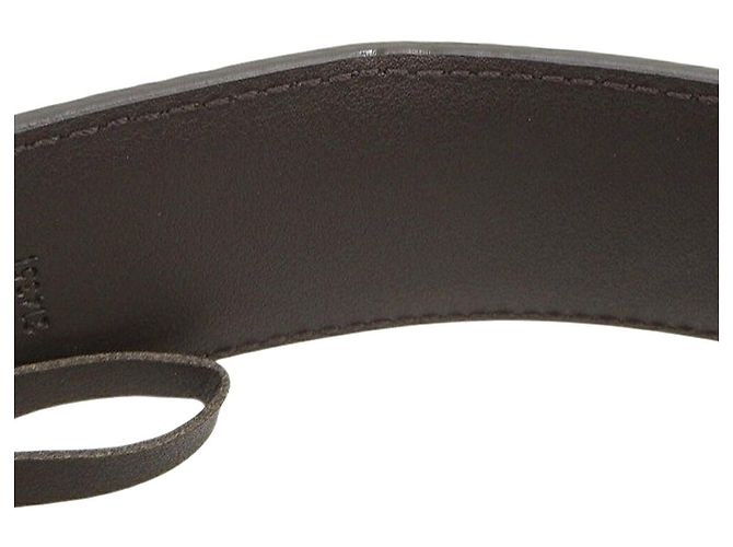 Ceinture Gucci à boucle entrelacée G Marron Marron foncé - vue 7