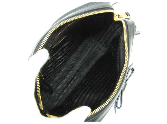 Borsa a Spalla Prada LOGO JACQUARD 1BH089 Nero - vista 4