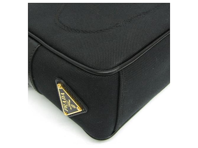 Borsa a Spalla Prada LOGO JACQUARD 1BH089 Nero - vista 7