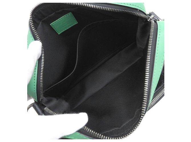 Borsa a Spalla da Uomo Louis Vuitton Monogram Eclipse Trio Verde Monogramma - vista 3