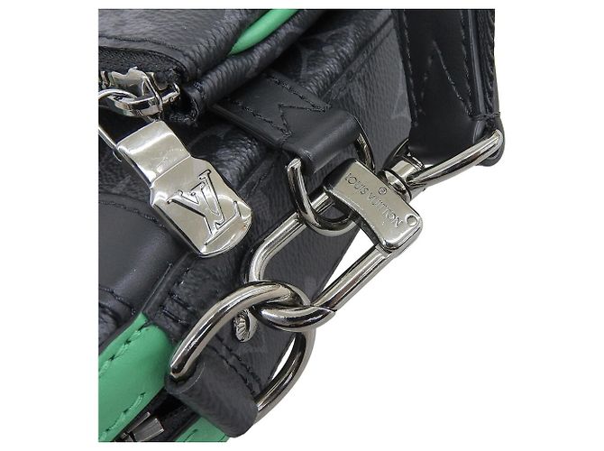 Borsa a Spalla da Uomo Louis Vuitton Monogram Eclipse Trio Verde Monogramma - vista 6