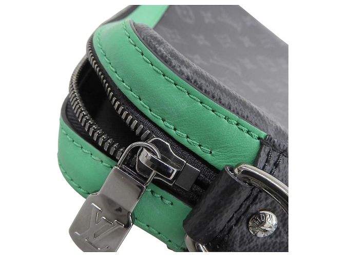 Borsa a Spalla da Uomo Louis Vuitton Monogram Eclipse Trio Verde Monogramma - vista 8