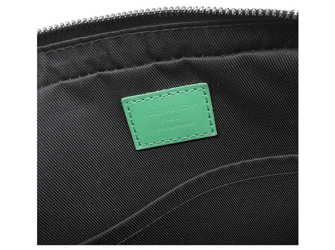 Borsa a Spalla da Uomo Louis Vuitton Monogram Eclipse Trio Verde Monogramma - vista 9