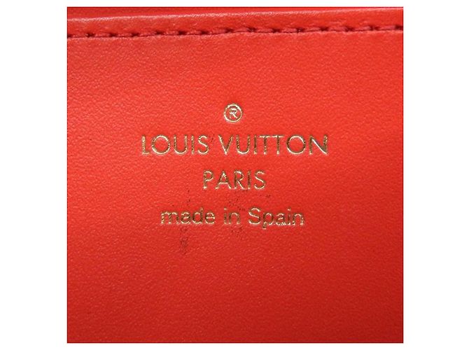 Louis Vuitton Monogramm Blumen Lange Geldbörse Braun Rot - Ansicht 10