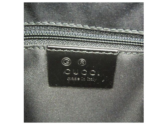 Borsa tote in nylon e pelle nera da donna Gucci 257290 Nero - vista 15