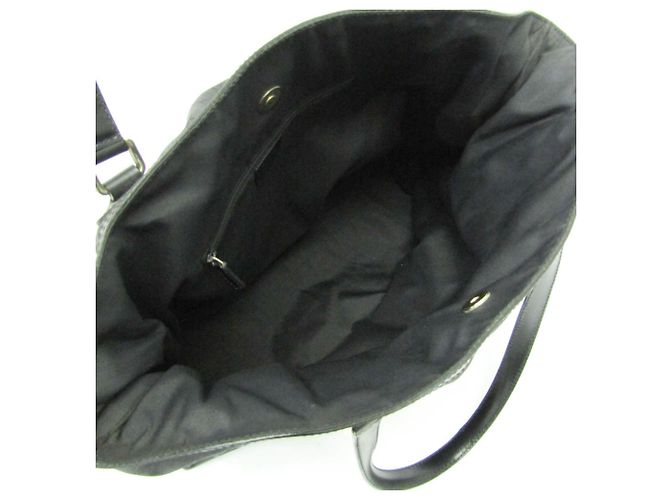 Borsa tote in nylon e pelle nera da donna Gucci 257290 Nero - vista 3