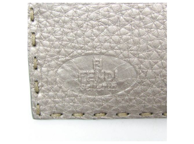 Fendi Selleria 8M0229 Bi-Fold Leder Geldbörse Silber - Ansicht 11