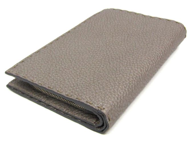 Fendi Selleria 8M0229 Bi-Fold Leder Geldbörse Silber - Ansicht 2