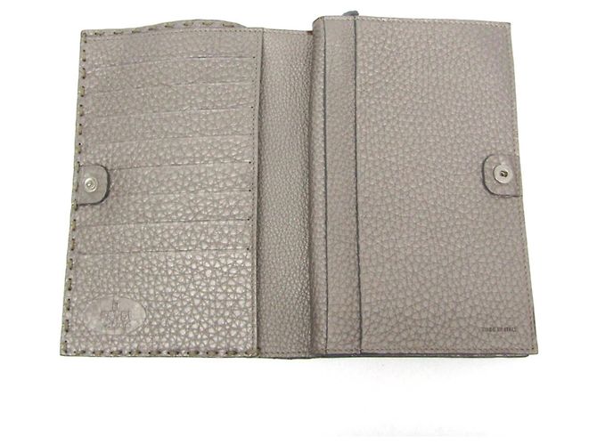 Fendi Selleria 8M0229 Bi-Fold Leder Geldbörse Silber - Ansicht 3