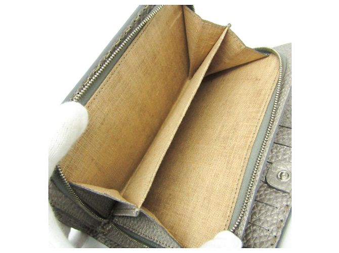 Fendi Selleria 8M0229 Bi-Fold Leder Geldbörse Silber - Ansicht 4