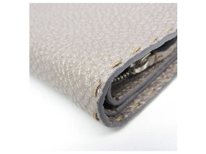 Fendi Selleria 8M0229 Bi-Fold Leder Geldbörse Silber - Ansicht 7